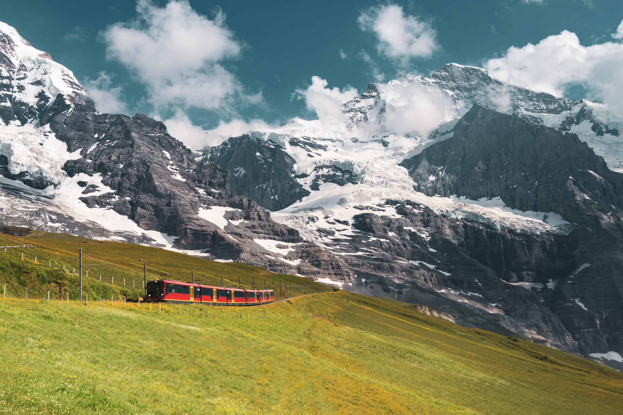 train in the Alps